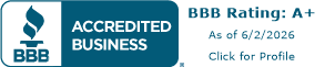 BBB A+ Accredited Business seal